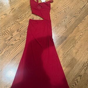 Peppermayo Crimson Cutout Maxi Dress